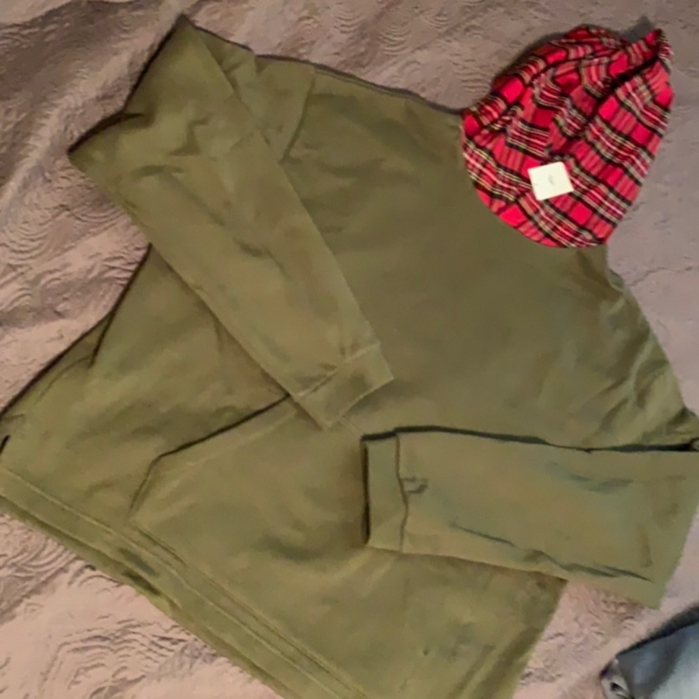 Urban Outfitters plaid hooded sweatshirt- large
